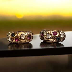 Blanca Vintage Gold Plated Domed Clip On Earrimgs